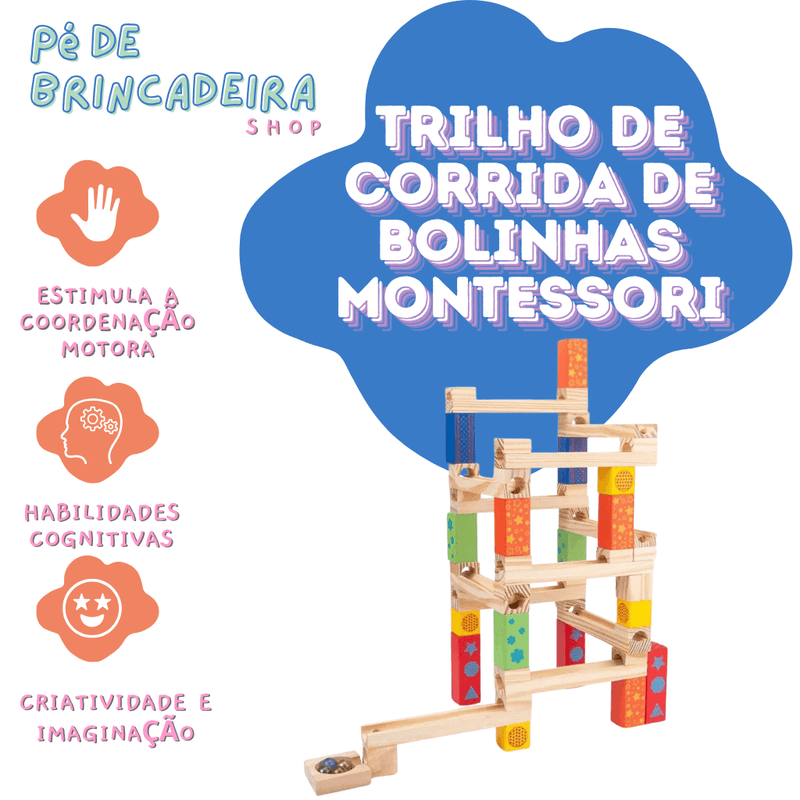 Trilho de Corrida de Bolinhas Montessori