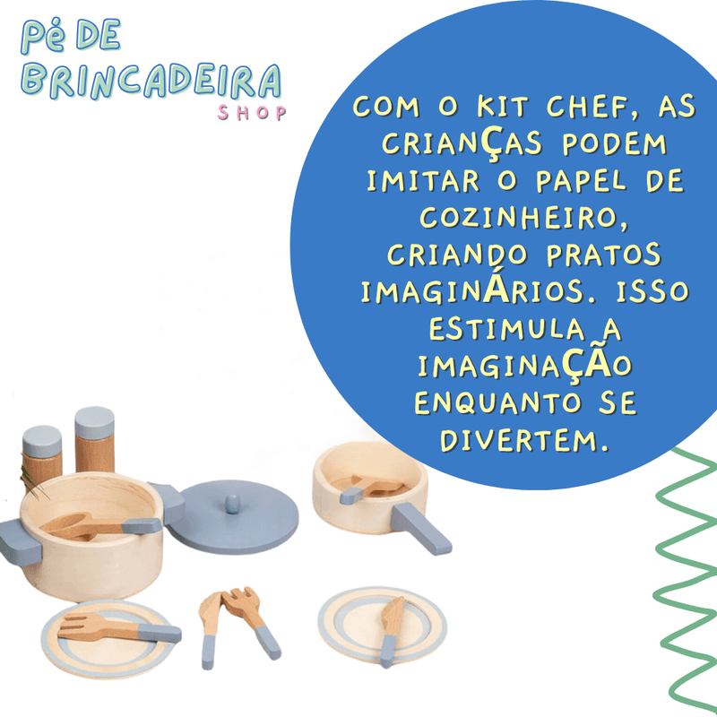 Kit Chef Infantil de Madeira