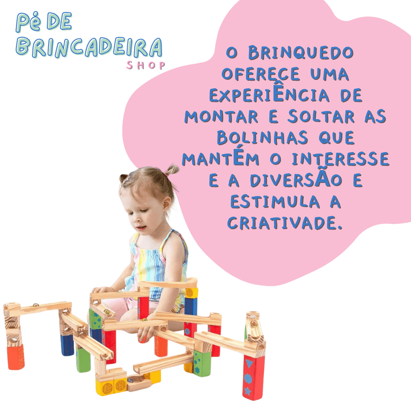 Trilho de Corrida de Bolinhas Montessori