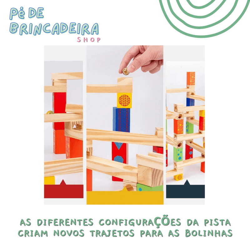 Trilho de Corrida de Bolinhas Montessori