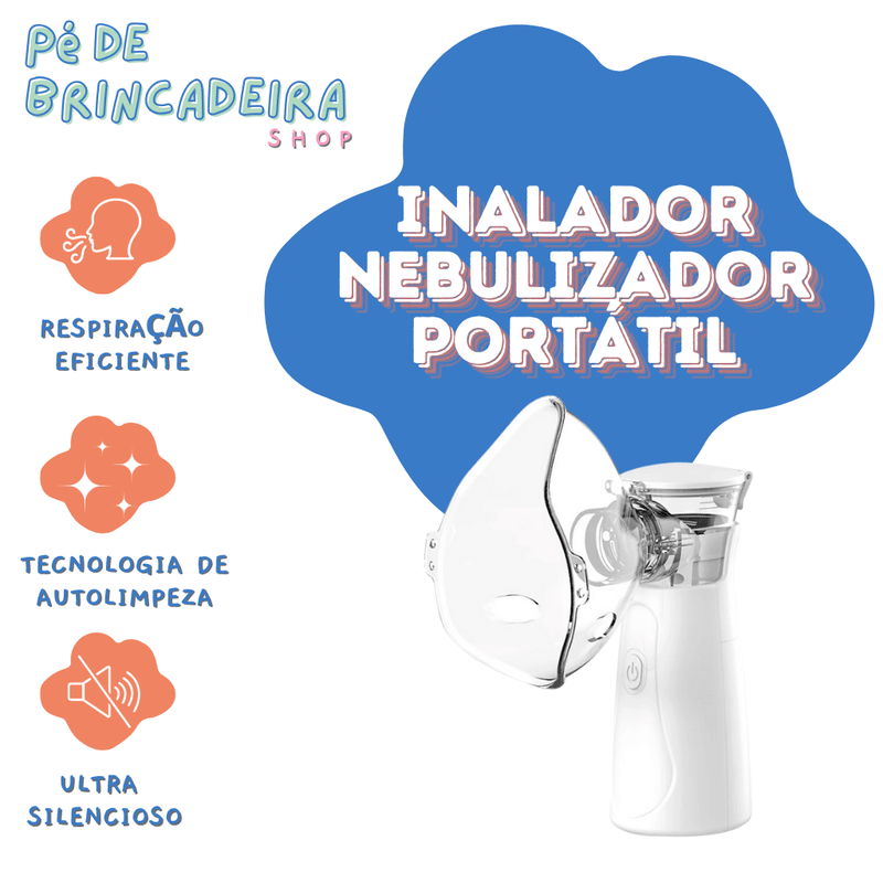 Inalador Nebulizador Portátil - LEVE 2 e GANHE 50% de desconto na 2 UNIDADE!