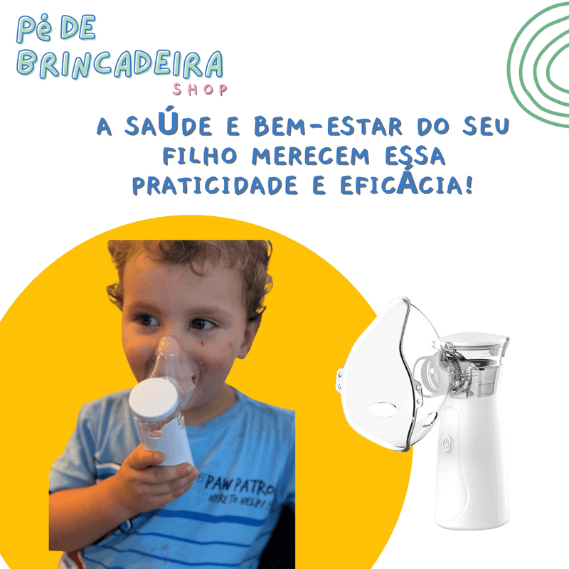 Inalador Nebulizador Portátil - LEVE 2 e GANHE 50% de desconto na 2 UNIDADE!